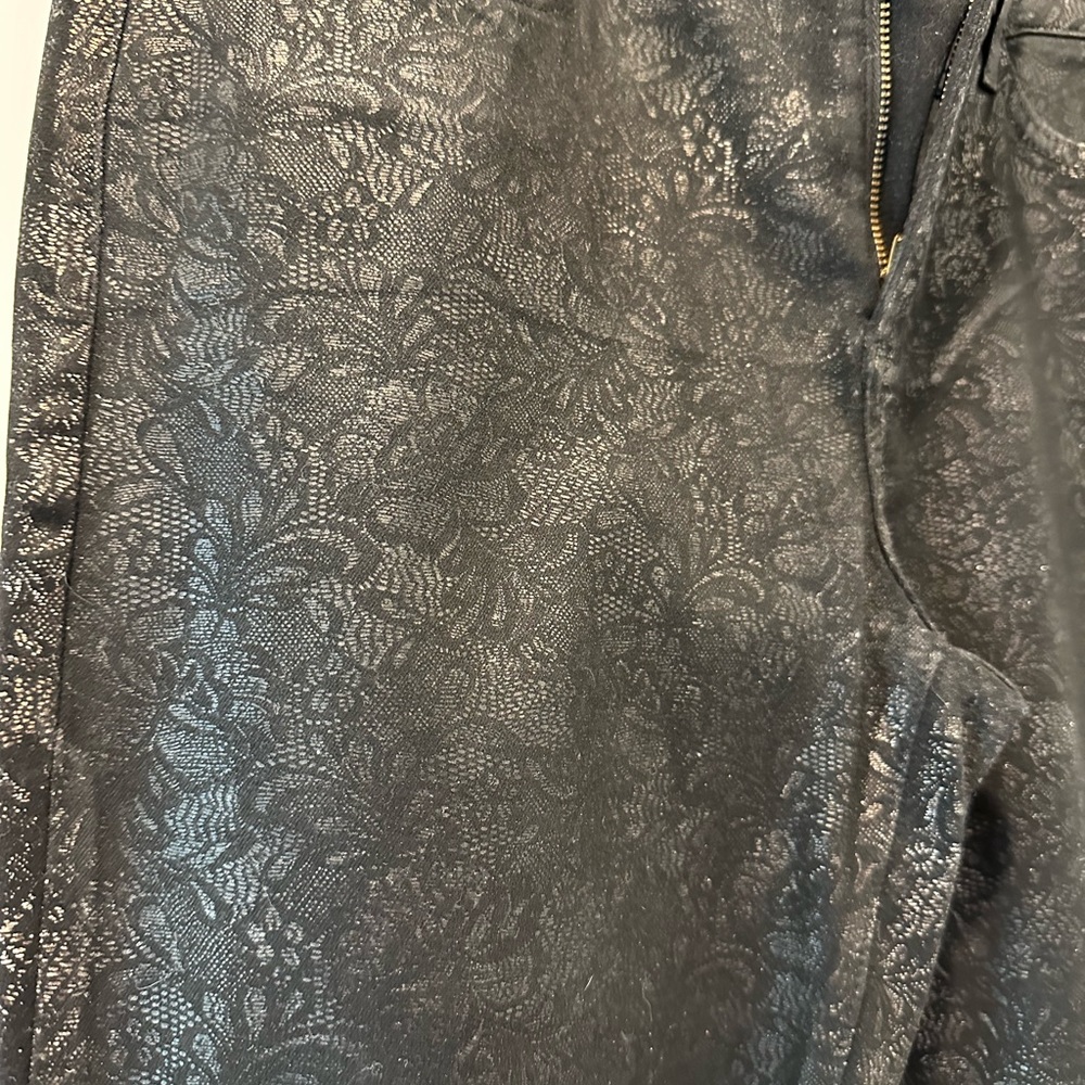 NYDJ Alina Coated Jeans with metallic imprint
